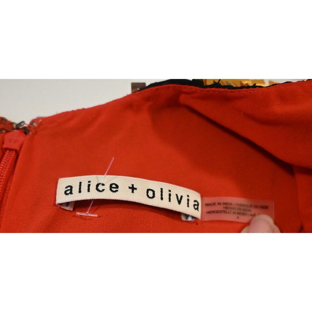 Alice + Olivia Multicolor Sequin Striped Mini Dress - Picture 9 of 9